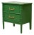 Mid 20th Century Emerald Faux Bamboo Nightstand For Sale