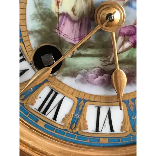 Gold 19th Century Louis XV Style Mantel Clock For Sale - Image 8 of 8