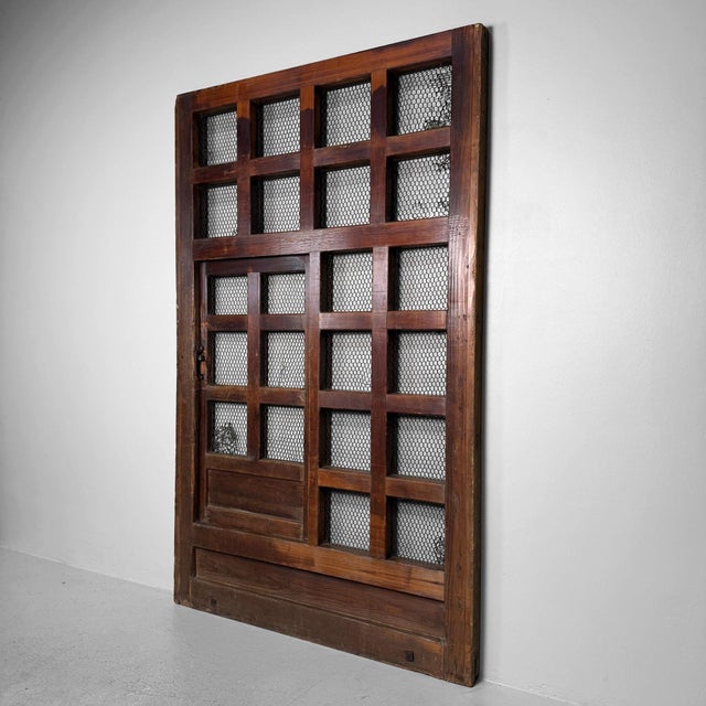 Rustic Antique Japanese Architectural Sliding Door Wall Panel, 1890s For Sale - Image 3 of 18