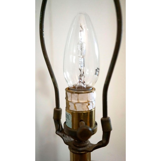 Vintage Ethan Allen Copper and Brass Table Lamp With Handles and Finial