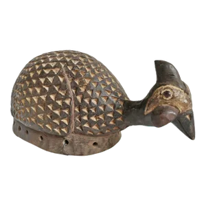 Vintage Burkina Faso Guinea Fowl Helmet Mask