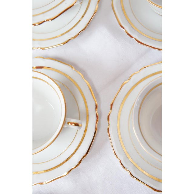 Ceramic French Porcelain Tea or Coffee Cups and Saucers, Set of 20 For Sale - Image 7 of 8