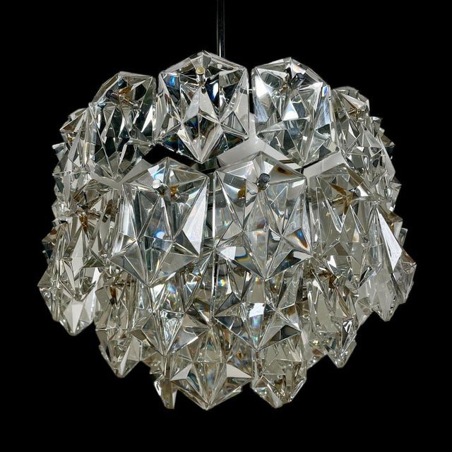 Vintage Crystal Ceiling Light from Kinkeldey For Sale - Image 6 of 11