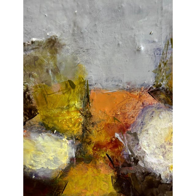 "Dandelion Daze" Original Mixed-Media Abstract on Panel by Zac Woodiel For Sale In Little Rock - Image 6 of 9