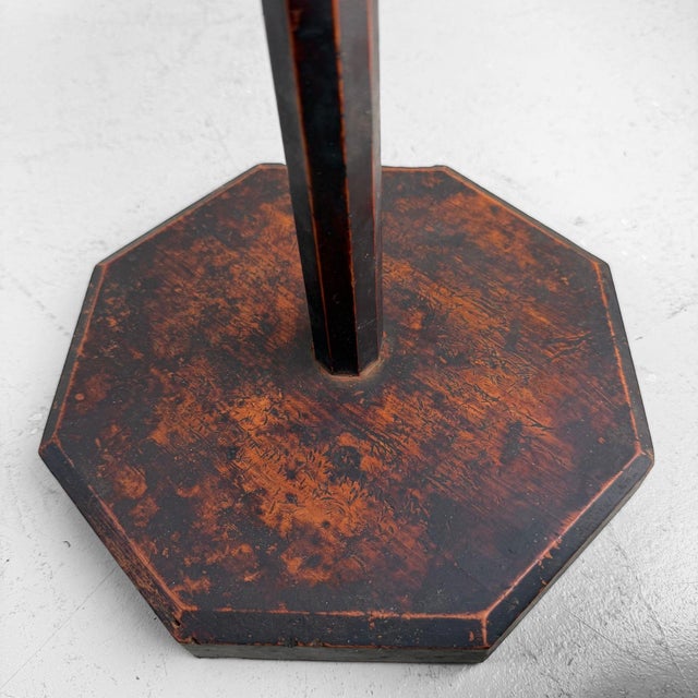 Maroon Antique Japanese Wooden Shokudai Candleholder, 1870s For Sale - Image 8 of 10