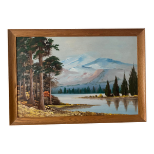 Mid-Century Original Oil Painting by John D. Sullivan Beautiful Landscape Large