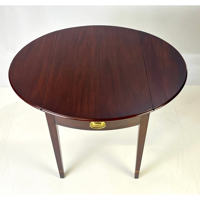 Late 20th Century Late 20th Century Federal Style Mahogany Pembroke Table by Henkel Harris For Sale - Image 5 of 16