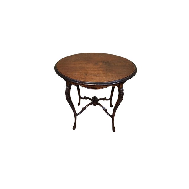 Rare find Edwardian mahogany oval occasional table, somewhat neoclassical gueridon design, with detailed carved legs and...