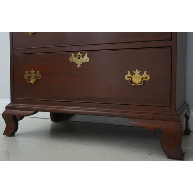 19th C. American Made Cherry Wood Chest of Drawers For Sale - Image 9 of 16