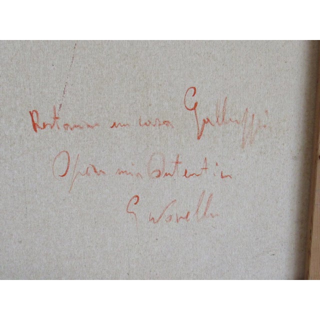 Paint 1980s Figurative Faux Stucco Painting by Novello For Sale - Image 7 of 8