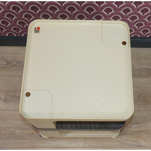 Plastic Flair Side Table in Plastic for Cassette Records, 1970s For Sale - Image 7 of 14