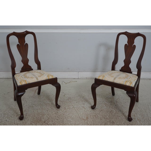 Brown Set of 8 Henkel Harris Mahogany Dining Chairs For Sale - Image 8 of 12