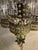 Brass and Glass Chandelier, 1950s For Sale - Image 6 of 12