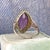 1920s 1920s Antique 18k Gold Filigree Marquise Amethyst Ring, Size 7 For Sale - Image 5 of 10