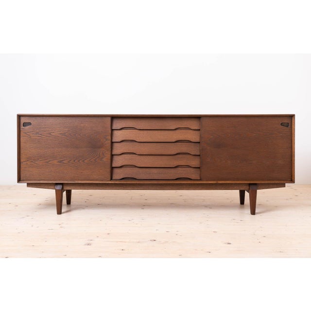 Danish Model No. 65 Sideboard in Chocolate Brown Stained Oak from Skovby Møbler, 1960s For Sale - Image 12 of 12