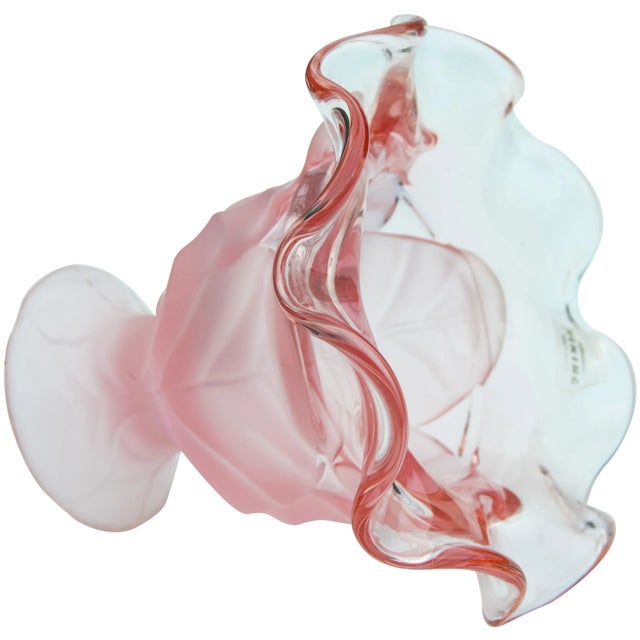 Mid 20th Century Vintage Textured Pink Vase For Sale - Image 5 of 7