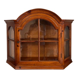Hanging Pine Curio Display Cabinet For Sale