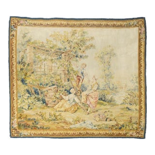 Antique Tapestry 5' x 5'9'' For Sale