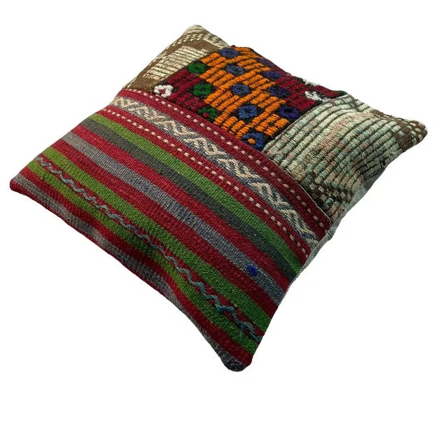 Textile Vintage Turkish Kilim Cushion Cover, 1970 For Sale - Image 7 of 10
