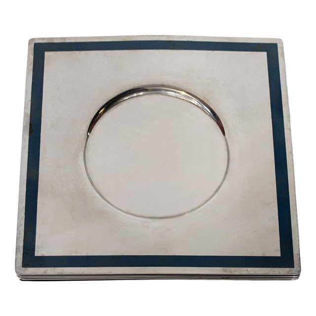 Vintage Italia Steel Tray from Sambonet, 1970s For Sale