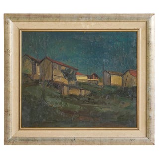 Vintage Oil on Canvas Landscape Painting For Sale