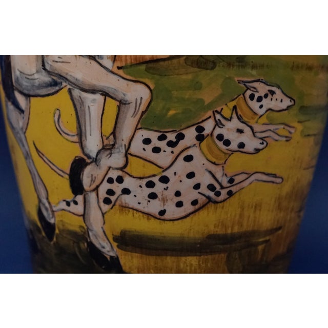 Ceramic Vase with Knight and Dalmatian attributed to Benedetta Cappa Marinetti, Rome, Italy, 1950s For Sale - Image 14 of 18