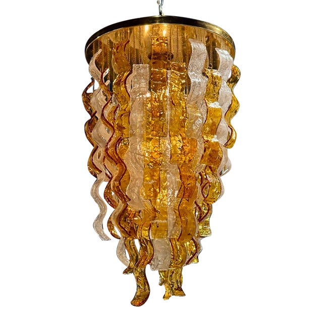Vintage Murano Cascata Chandelier For Sale