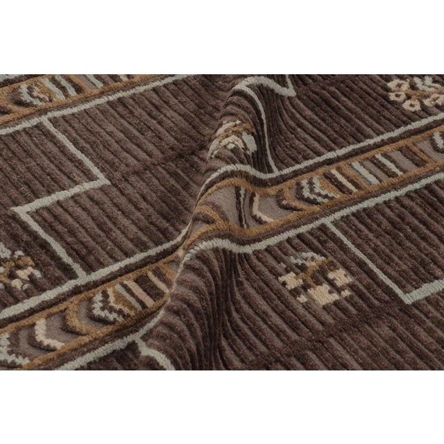Rug & Kilim’s Oversized Scandinavian Style Rug in Earthy Brown Hues For Sale - Image 9 of 10