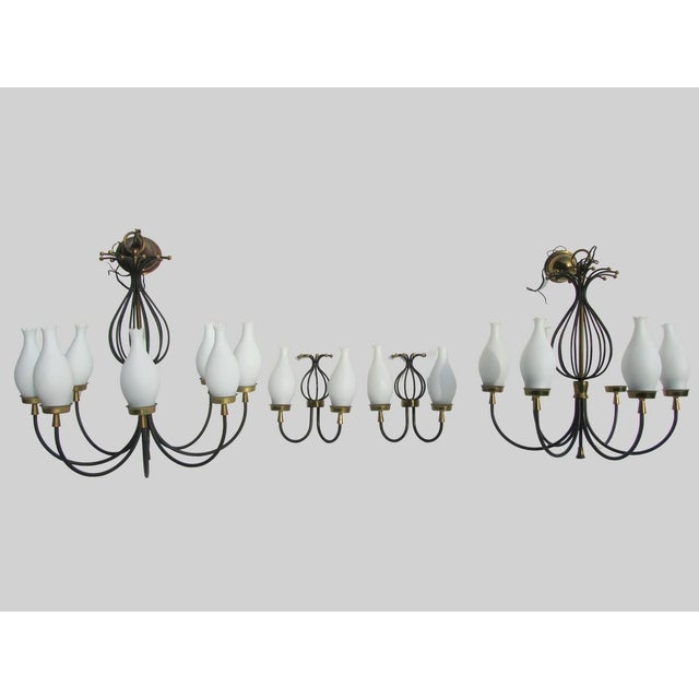 Wall Light Sconces attributed to Angelo Lelii for Arredoluce, Italy, 1950s, Set of 2 For Sale - Image 11 of 12