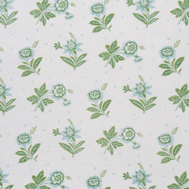 Not Yet Made - Made To Order Sample - Schumacher Colline Fabric in Leaf & Aqua For Sale - Image 5 of 5