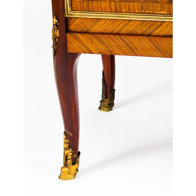 Brown French Parquetry Ormolu Mounted Vitrine Cabinet, 19th Century For Sale - Image 8 of 18