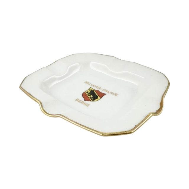 Mid 20th Century Vintage Bellevue Palace Berne Switzerland Ashtray Catchall Dish For Sale - Image 5 of 8