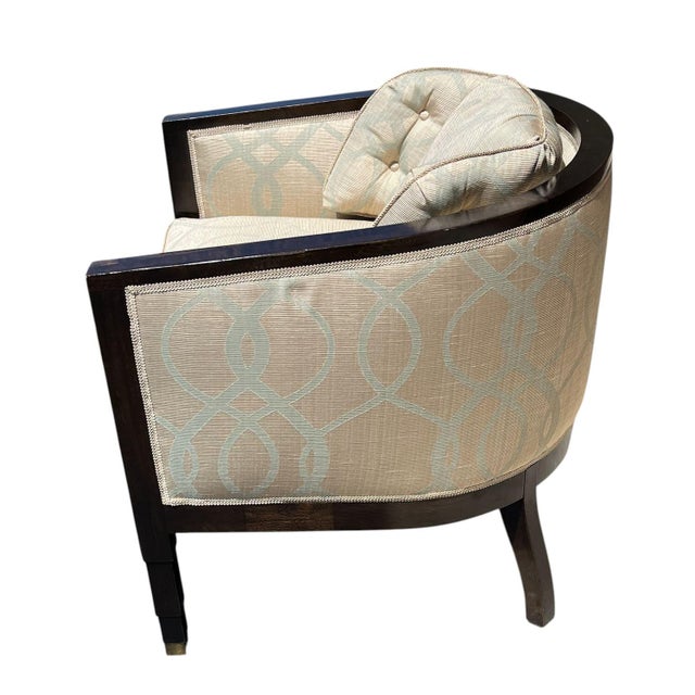 Late 20th Century Pair of Art Deco Style Tub Chairs With Loose Cushions For Sale - Image 14 of 17