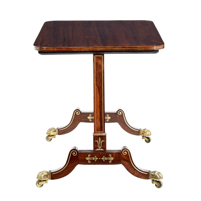 Early 19th Century Regency Brass Inlaid Occasional Side Table, 1820 For Sale - Image 4 of 7