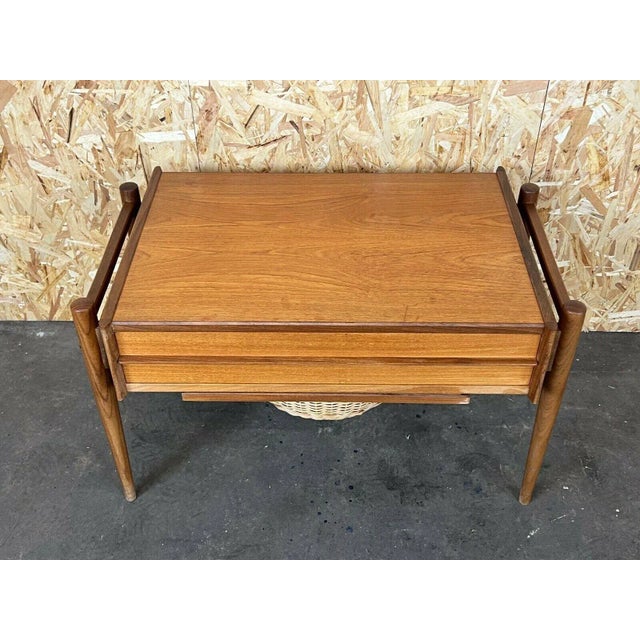 Mid-Century Danish Teak Sewing Box Side Table For Sale - Image 11 of 13