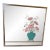 Vintage Postmodern 1980s Square Wall Mirror Windsor Gold Frame Flowers Vase For Sale