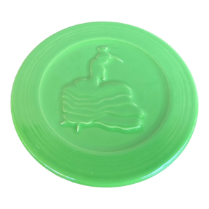Vintage Shamrock Green Fiestaware Dancing Lady Trivet