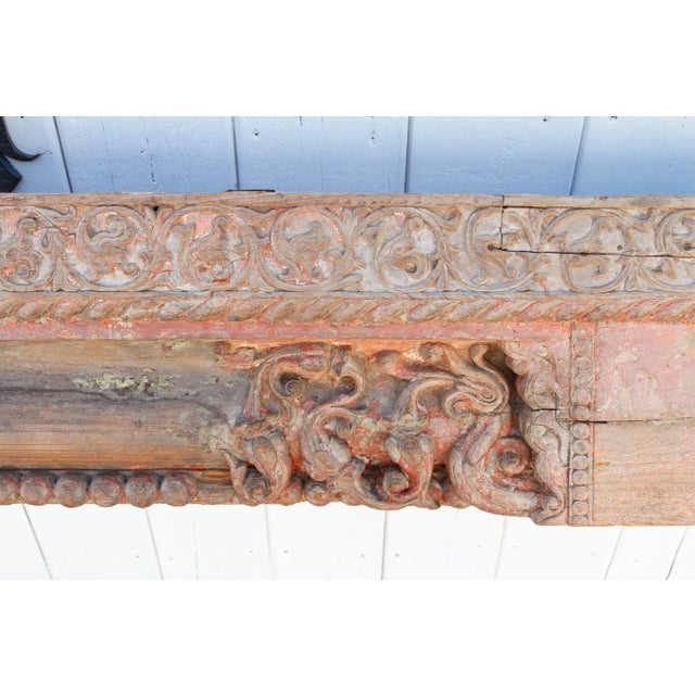 18th Century Long 18th Century Gangaur Architectural Carved Beam For Sale - Image 5 of 13
