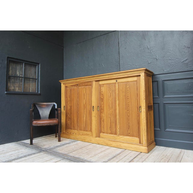 Industrial Vintage Filing Cabinet with Sliding Doors, 1890s For Sale - Image 3 of 18