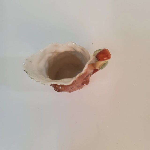 Art Nouveau Antique German Porcelain Woodpecker Creamer Jug For Sale - Image 3 of 4