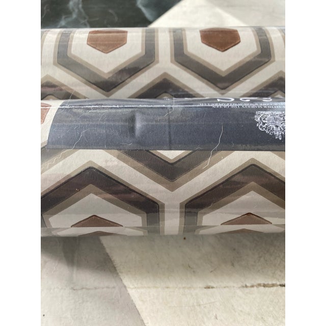 5 Rolls of Cole & Son Hicks’ Hexagon Wallpaper - Geometric Taupe, Gray & Bronze Pattern 95/3017 For Sale - Image 9 of 12