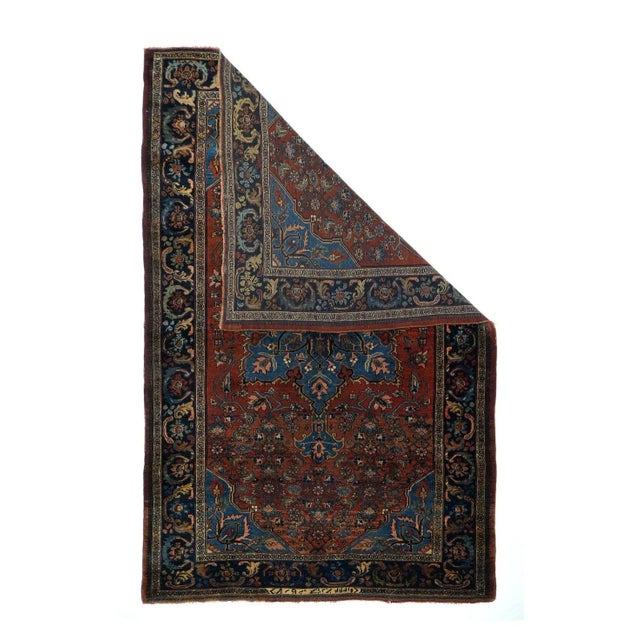 Antique Bidjar Rug 4'7'' x 7'0'' For Sale - Image 4 of 11
