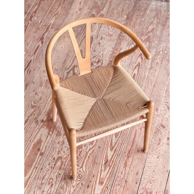 Beige Mid-Century Modern CH24 Chair in Oak with Danish Cord by by Hans J. Wegner for Carl Hansen & Søn, 1960s For Sale - Image 8 of 18