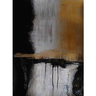 Anna Maria Caboni, Golden Abstract Painting, Acrylic on Canvas For Sale