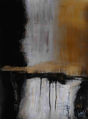Anna Maria Caboni, Golden Abstract Painting, Acrylic on Canvas