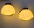 1940s Pair Vintage Art Deco Light Old Lamp Wall Sconces Fixture Brass & Ribbed Cream Milk Glass Shade Lamp Ship Light For Sale - Image 5 of 8