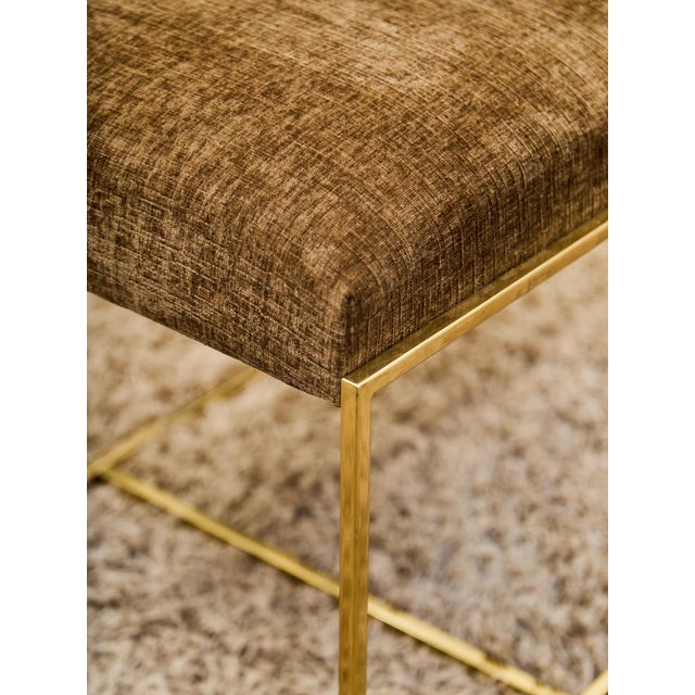 Metal Styled After Milo Baughman Vintage Dining Chairs in Cocoa Brown Set of Six For Sale - Image 7 of 12