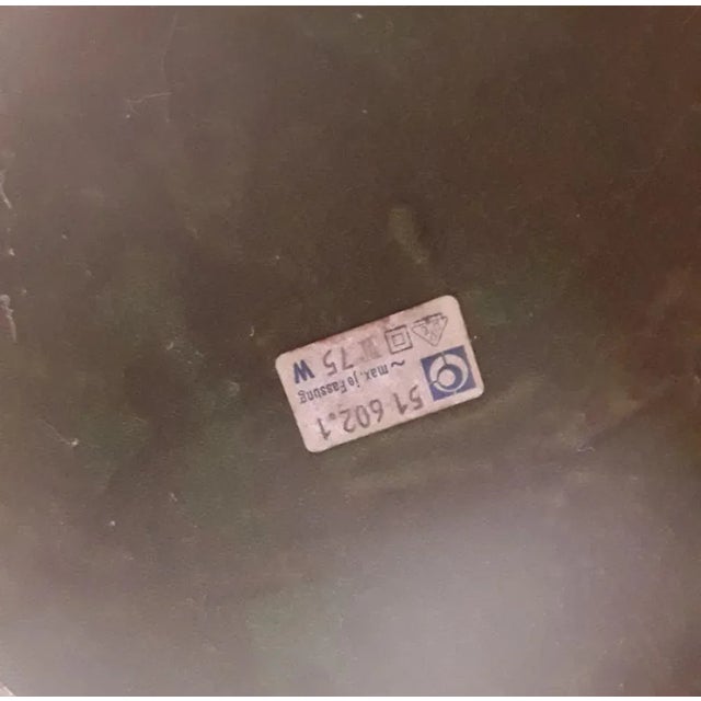 Vintage German Table Lamp with Brass Base and Cream-Colored Fabric Shade, 1970s For Sale - Image 6 of 7