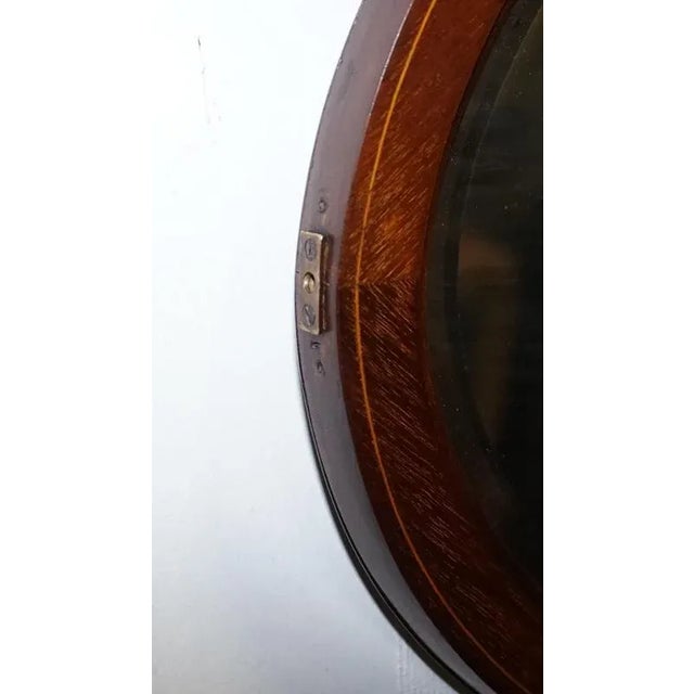 Antique Edwardian Oval Wall Beveled Mirror, 1910s For Sale - Image 5 of 10