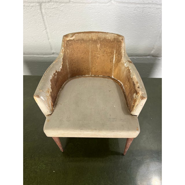 Cream Vintage Mid-Century Modern Chair Sculpture or Architectural Maquette For Sale - Image 8 of 8